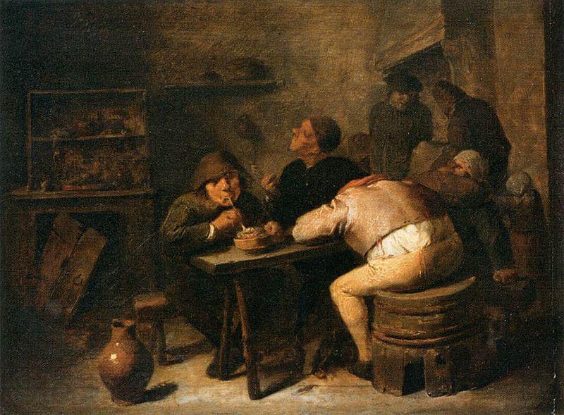 Adriaen Brouwer Interior of a Smoking Room Norge oil painting art
